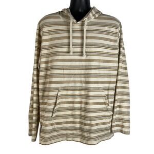 O'Neill Men's Hoodie Sz XL Standard Fit Striped Long Sleeve Pullover Pocket READ